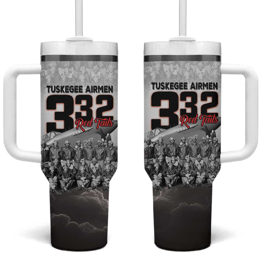Tuskegee Airmen Pride Tumbler With Handle 332nd Fighter Group Red Tails - Wonder Print Shop