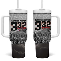 Tuskegee Airmen Pride Tumbler With Handle 332nd Fighter Group Red Tails - Wonder Print Shop
