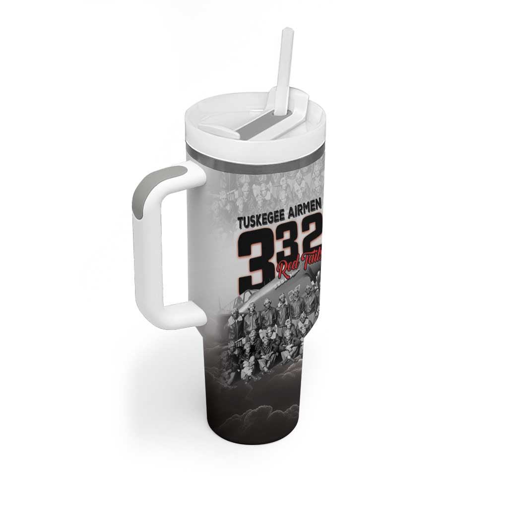 Tuskegee Airmen Pride Tumbler With Handle 332nd Fighter Group Red Tails - Wonder Print Shop