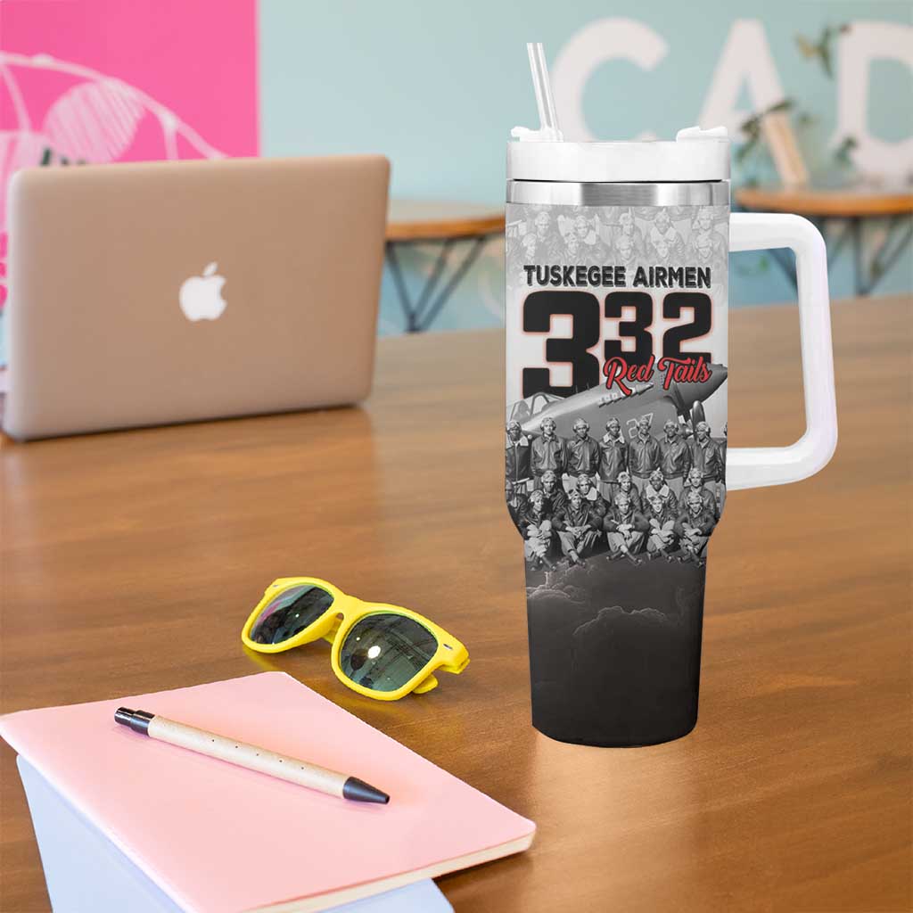 Tuskegee Airmen Pride Tumbler With Handle 332nd Fighter Group Red Tails - Wonder Print Shop