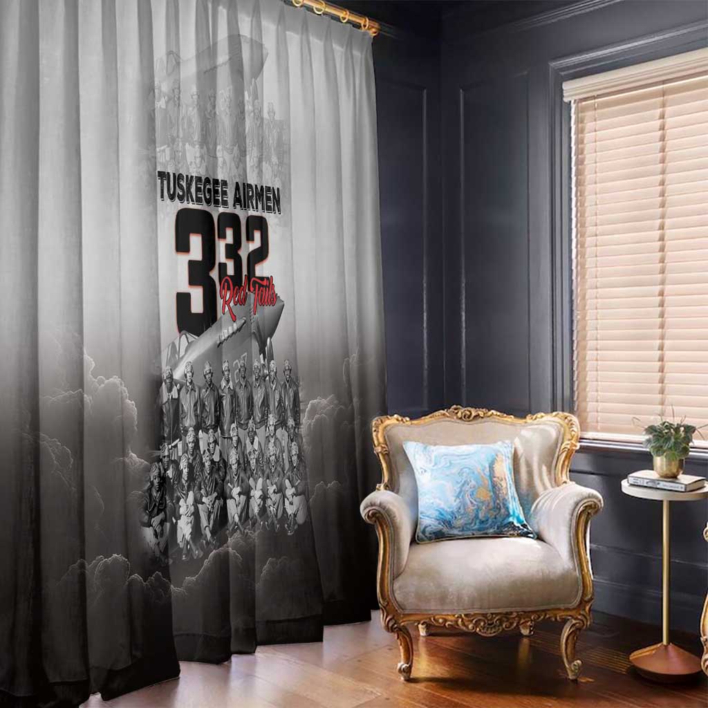 Tuskegee Airmen Pride Window Curtain 332nd Fighter Group Red Tails - Wonder Print Shop
