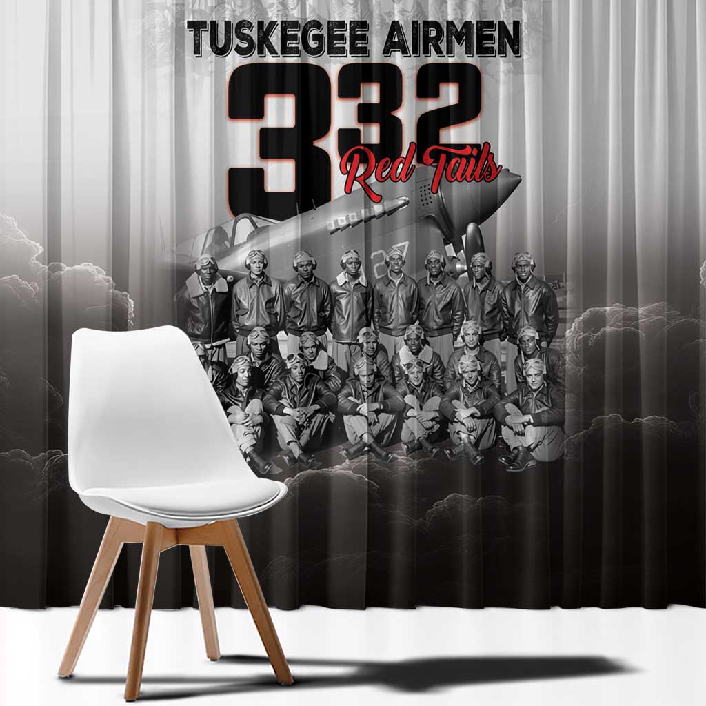 Tuskegee Airmen Pride Window Curtain 332nd Fighter Group Red Tails - Wonder Print Shop