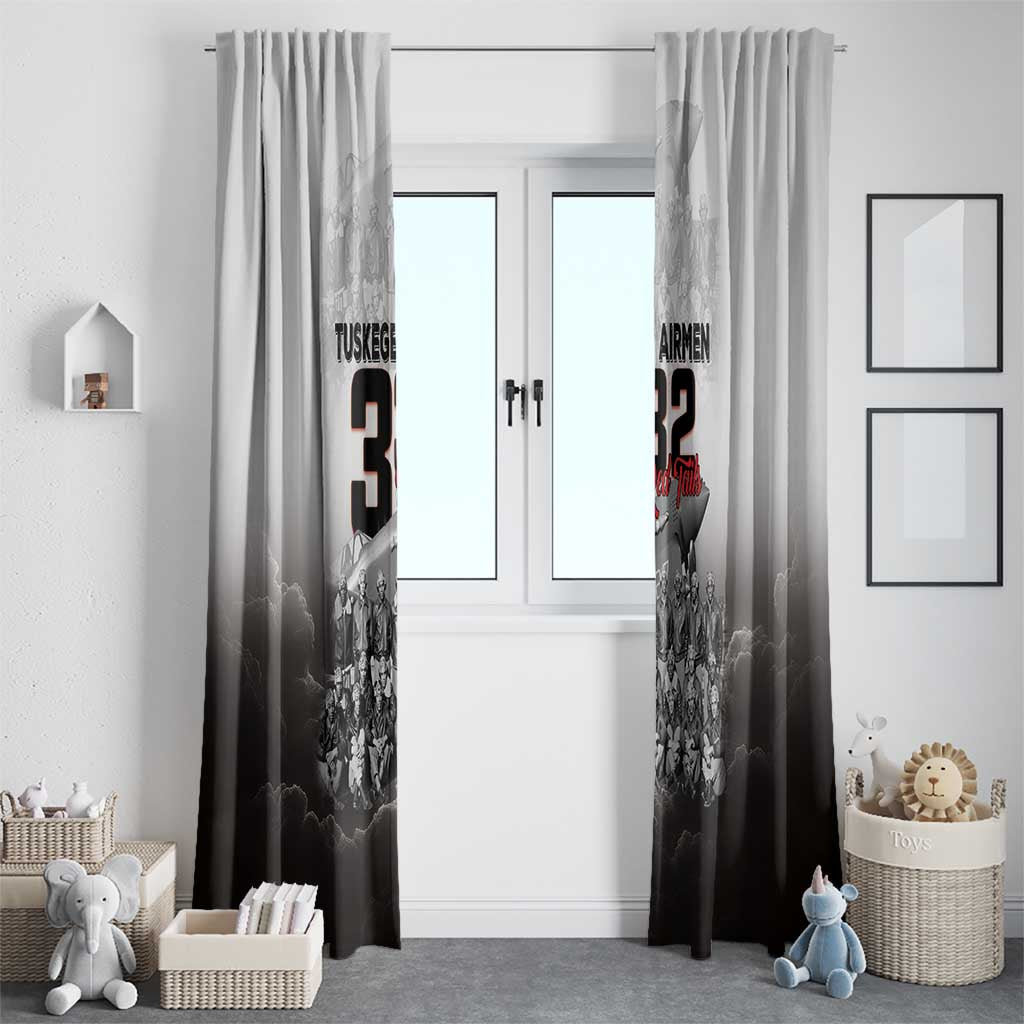 Tuskegee Airmen Pride Window Curtain 332nd Fighter Group Red Tails - Wonder Print Shop
