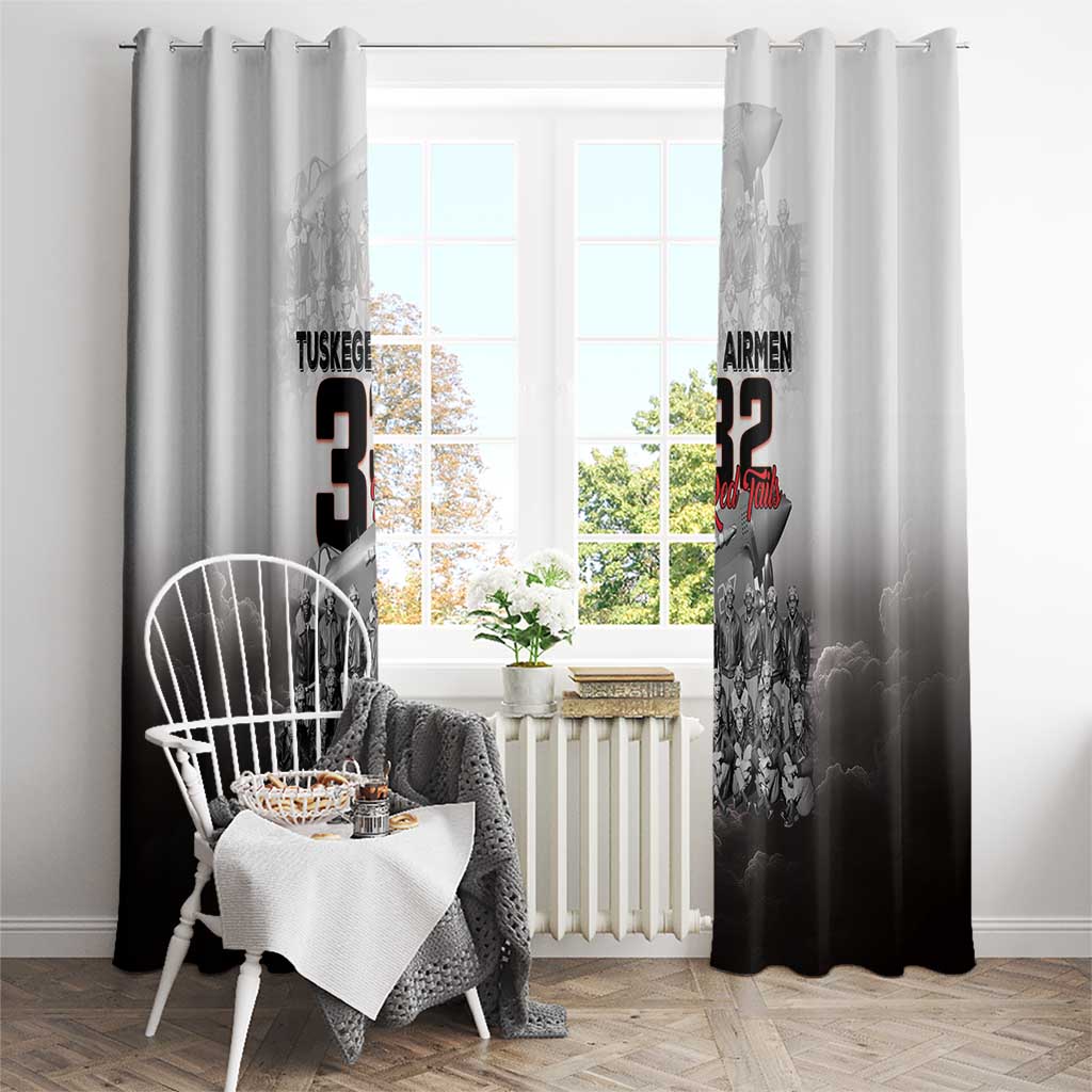 Tuskegee Airmen Pride Window Curtain 332nd Fighter Group Red Tails - Wonder Print Shop