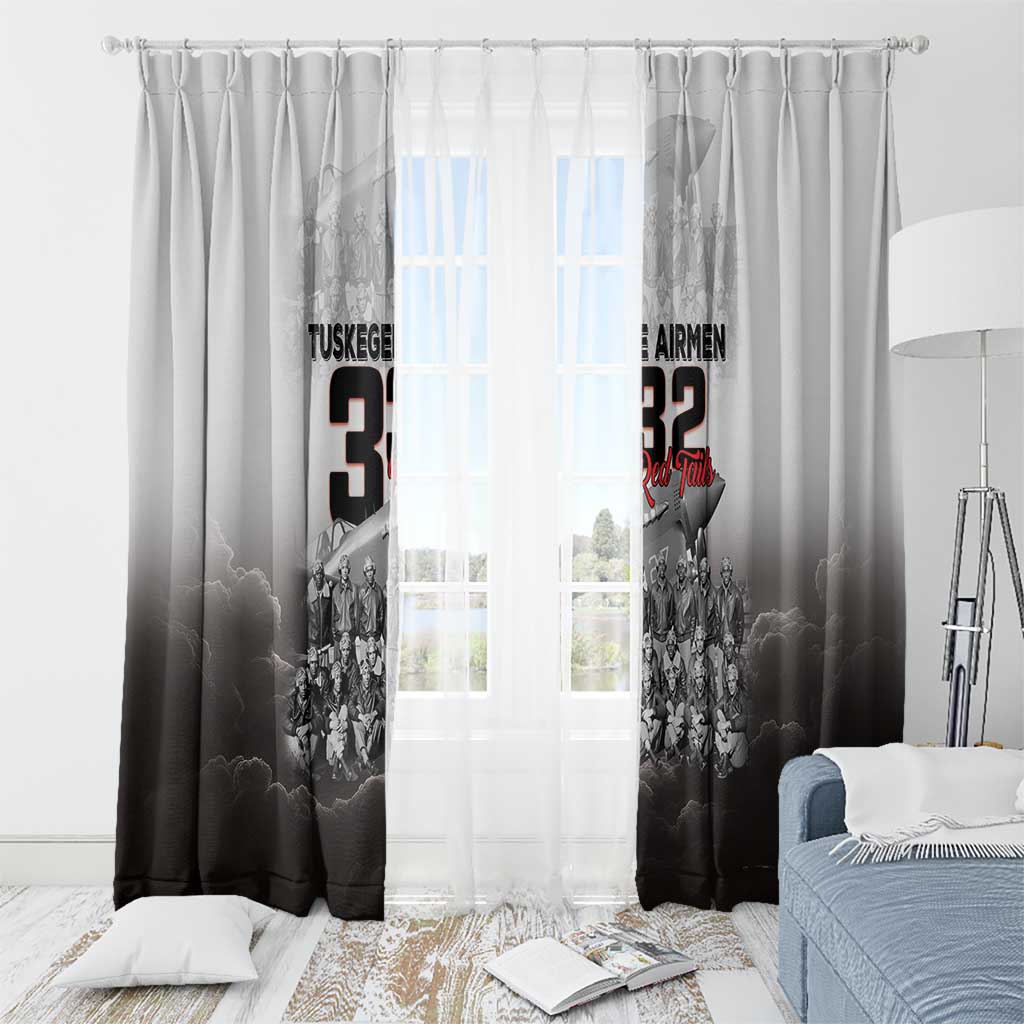 Tuskegee Airmen Pride Window Curtain 332nd Fighter Group Red Tails - Wonder Print Shop