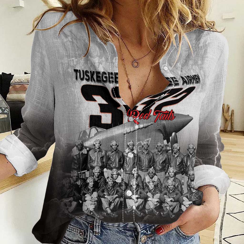 Tuskegee Airmen Pride Women Casual Shirt 332nd Fighter Group Red Tails - Wonder Print Shop