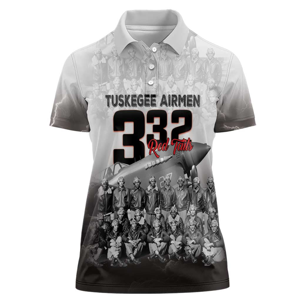 Tuskegee Airmen Pride Women Polo Shirt 332nd Fighter Group Red Tails - Wonder Print Shop