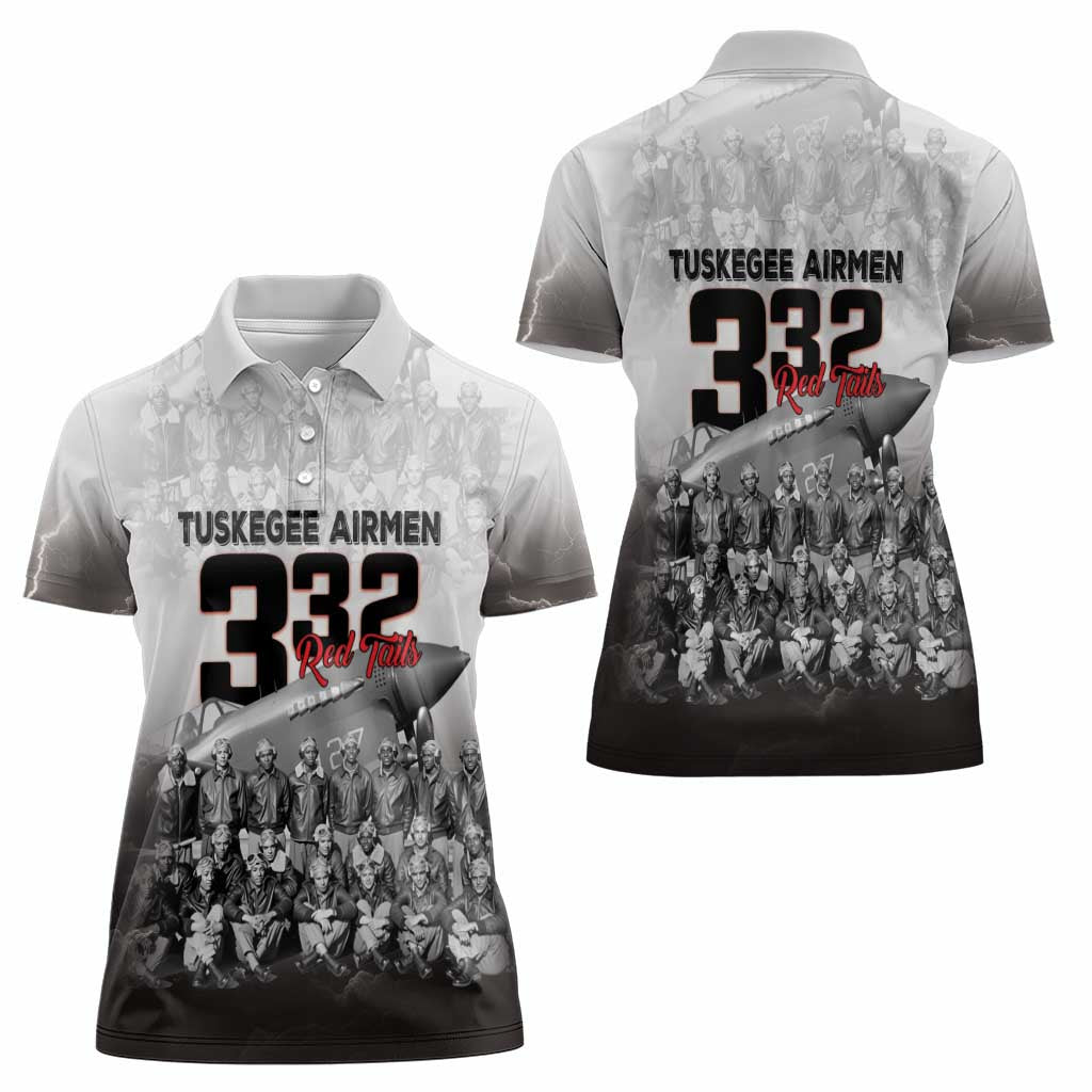 Tuskegee Airmen Pride Women Polo Shirt 332nd Fighter Group Red Tails - Wonder Print Shop