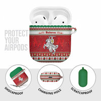 Belarus Pahonia Christmas AirPods Case Belarusian Vytis Knight Xmas Pattern - Wonder Print Shop