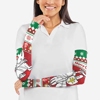 Belarus Pahonia Christmas Arm Sleeves Belarusian Vytis Knight Xmas Pattern - Wonder Print Shop