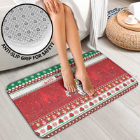 Belarus Pahonia Christmas Bathroom Set Belarusian Vytis Knight Xmas Pattern - Wonder Print Shop