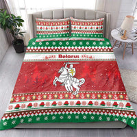 Belarus Pahonia Christmas Bedding Set Belarusian Vytis Knight Xmas Pattern - Wonder Print Shop