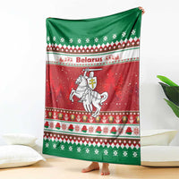 Belarus Pahonia Christmas Blanket Belarusian Vytis Knight Xmas Pattern - Wonder Print Shop