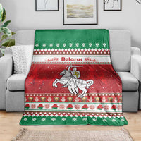 Belarus Pahonia Christmas Blanket Belarusian Vytis Knight Xmas Pattern - Wonder Print Shop
