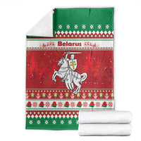 Belarus Pahonia Christmas Blanket Belarusian Vytis Knight Xmas Pattern - Wonder Print Shop