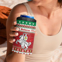 Belarus Pahonia Christmas 4 in 1 Can Cooler Tumbler Belarusian Vytis Knight Xmas Pattern - Wonder Print Shop