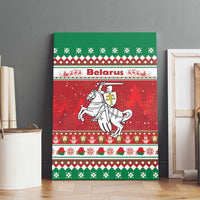 Belarus Pahonia Christmas Canvas Wall Art Belarusian Vytis Knight Xmas Pattern - Wonder Print Shop