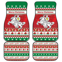 Belarus Pahonia Christmas Car Mats Belarusian Vytis Knight Xmas Pattern - Wonder Print Shop