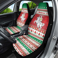 Belarus Pahonia Christmas Car Seat Cover Belarusian Vytis Knight Xmas Pattern - Wonder Print Shop