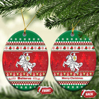 Belarus Pahonia Christmas Ceramic Ornament Belarusian Vytis Knight Xmas Pattern - Wonder Print Shop