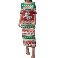 Belarus Pahonia Christmas Family Matching Puletasi and Hawaiian Shirt Belarusian Vytis Knight Xmas Pattern - Wonder Print Shop