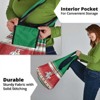 Belarus Pahonia Christmas Grocery Bag Belarusian Vytis Knight Xmas Pattern - Wonder Print Shop