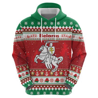 Belarus Pahonia Christmas Hoodie Belarusian Vytis Knight Xmas Pattern - Wonder Print Shop