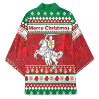 Belarus Pahonia Christmas Kimono Belarusian Vytis Knight Xmas Pattern - Wonder Print Shop