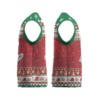 Belarus Pahonia Christmas Knitted V-Neck Vest Belarusian Vytis Knight Xmas Pattern - Wonder Print Shop