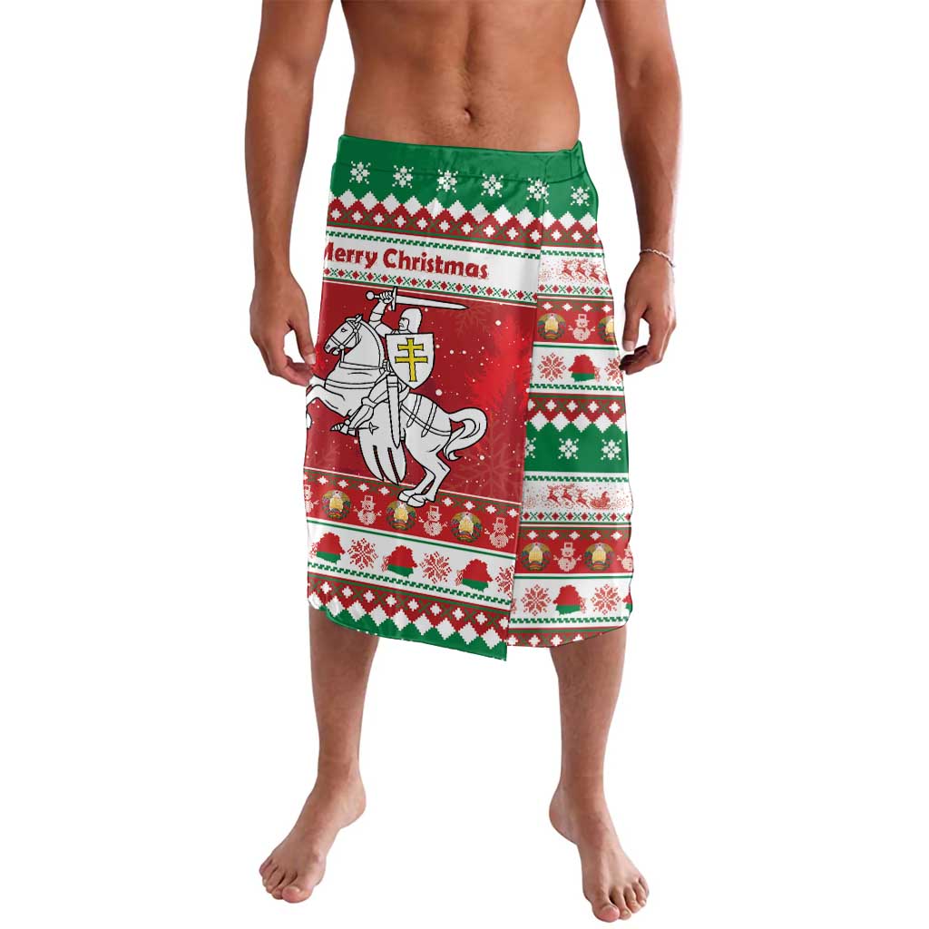 Belarus Pahonia Christmas Lavalava Belarusian Vytis Knight Xmas Pattern - Wonder Print Shop