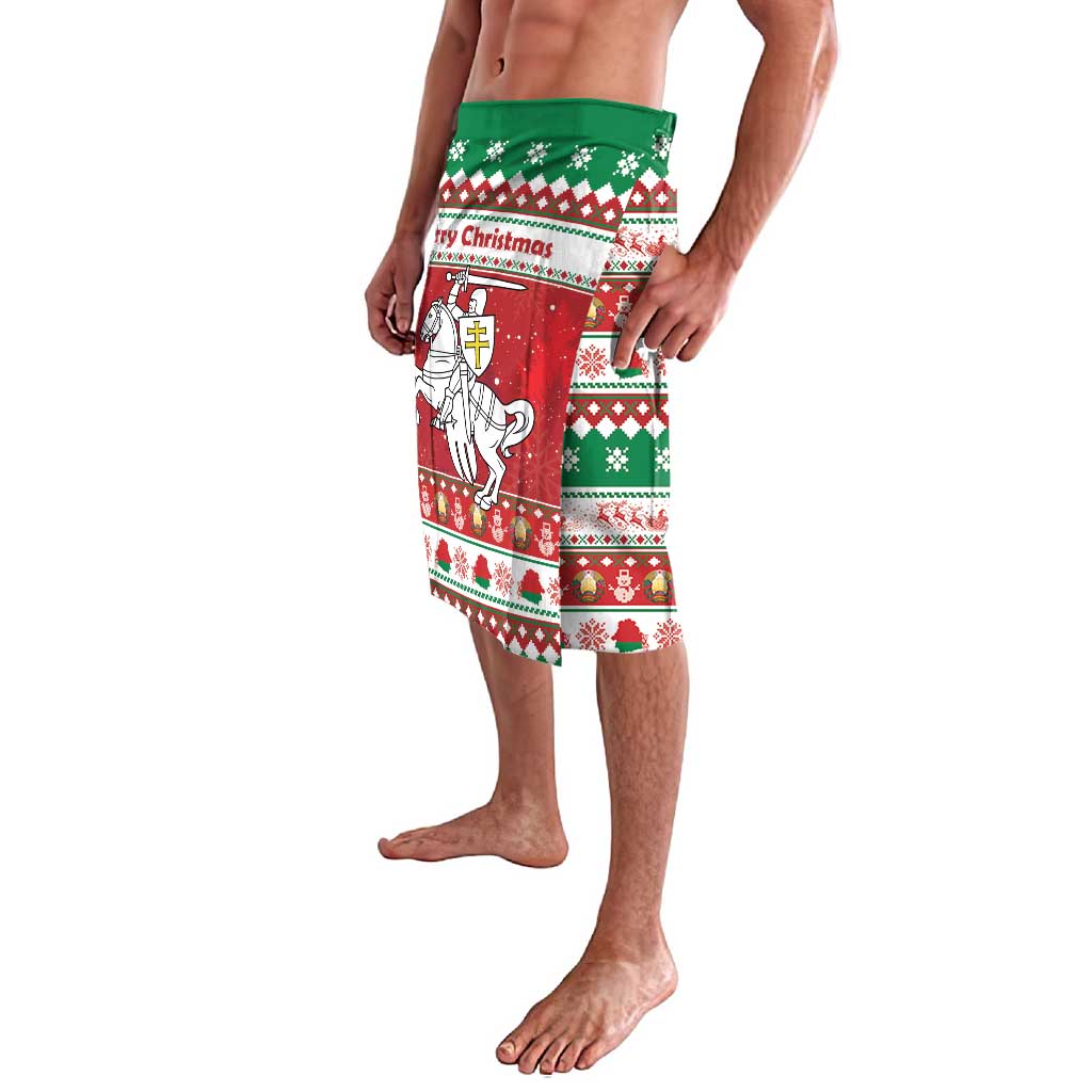 Belarus Pahonia Christmas Lavalava Belarusian Vytis Knight Xmas Pattern - Wonder Print Shop