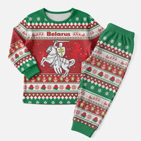 Belarus Pahonia Christmas Pajama Set Belarusian Vytis Knight Xmas Pattern - Wonder Print Shop