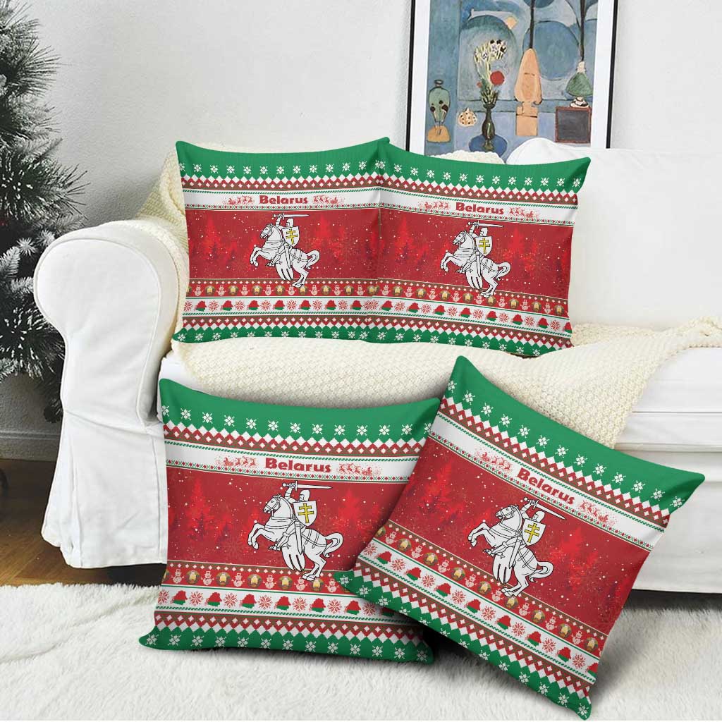 Belarus Pahonia Christmas Pillow Cover Belarusian Vytis Knight Xmas Pattern - Wonder Print Shop