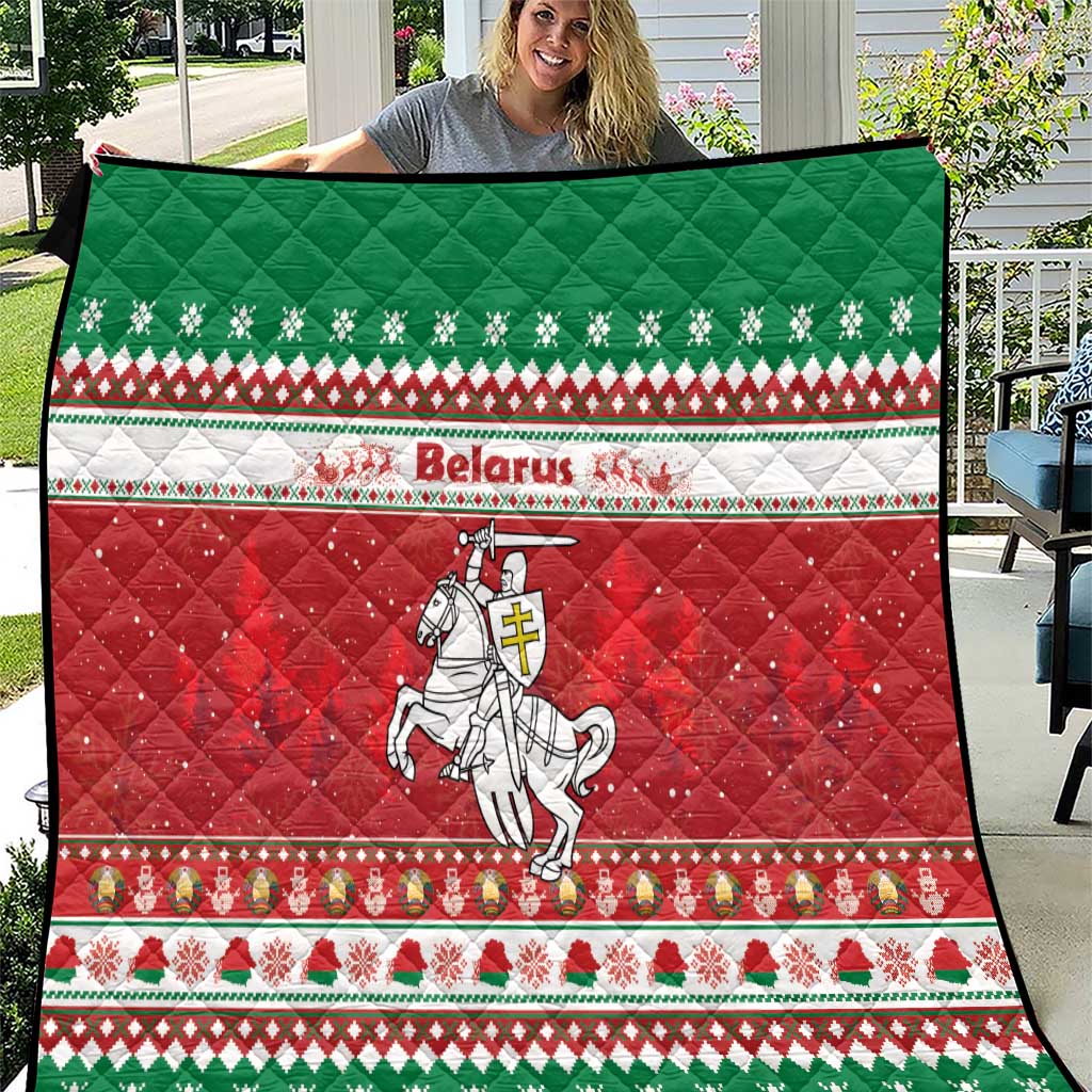 Belarus Pahonia Christmas Quilt Belarusian Vytis Knight Xmas Pattern - Wonder Print Shop