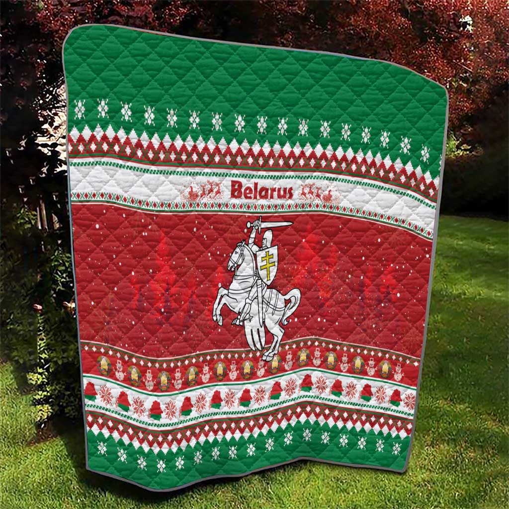 Belarus Pahonia Christmas Quilt Belarusian Vytis Knight Xmas Pattern - Wonder Print Shop
