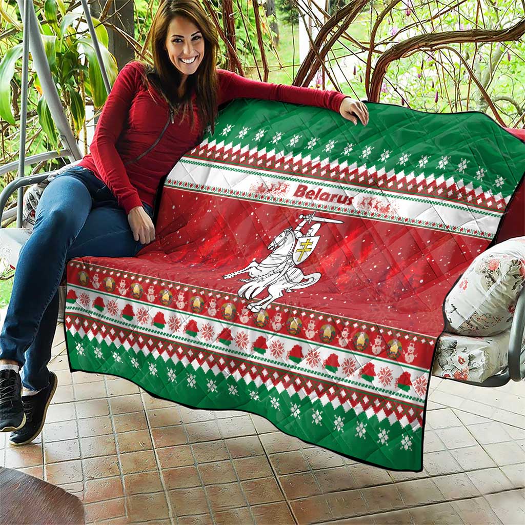 Belarus Pahonia Christmas Quilt Belarusian Vytis Knight Xmas Pattern - Wonder Print Shop