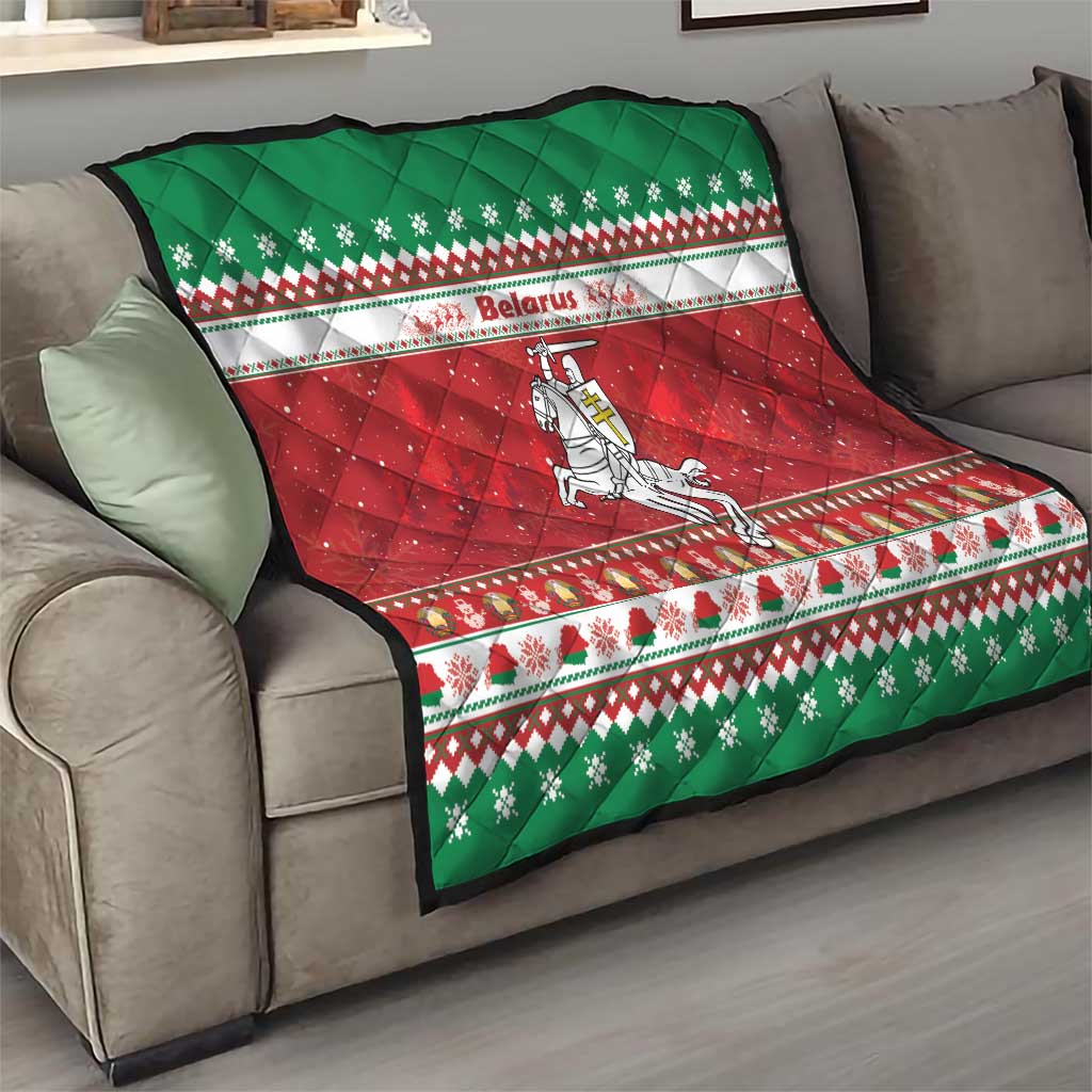 Belarus Pahonia Christmas Quilt Belarusian Vytis Knight Xmas Pattern - Wonder Print Shop