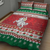 Belarus Pahonia Christmas Quilt Bed Set Belarusian Vytis Knight Xmas Pattern - Wonder Print Shop