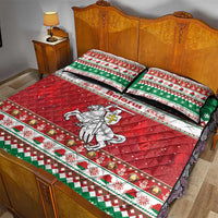 Belarus Pahonia Christmas Quilt Bed Set Belarusian Vytis Knight Xmas Pattern - Wonder Print Shop