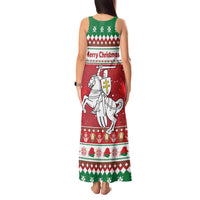 Belarus Pahonia Christmas Tank Maxi Dress Belarusian Vytis Knight Xmas Pattern - Wonder Print Shop