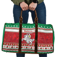 Belarus Pahonia Christmas Travel Bag Belarusian Vytis Knight Xmas Pattern - Wonder Print Shop