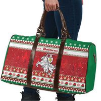 Belarus Pahonia Christmas Travel Bag Belarusian Vytis Knight Xmas Pattern - Wonder Print Shop