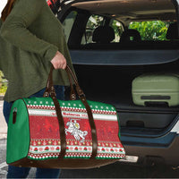 Belarus Pahonia Christmas Travel Bag Belarusian Vytis Knight Xmas Pattern - Wonder Print Shop