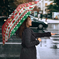 Belarus Pahonia Christmas Umbrella Belarusian Vytis Knight Xmas Pattern - Wonder Print Shop