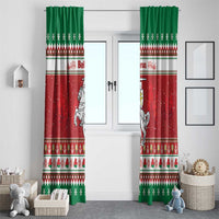 Belarus Pahonia Christmas Window Curtain Belarusian Vytis Knight Xmas Pattern - Wonder Print Shop