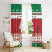 Belarus Pahonia Christmas Window Curtain Belarusian Vytis Knight Xmas Pattern - Wonder Print Shop