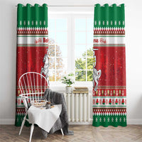 Belarus Pahonia Christmas Window Curtain Belarusian Vytis Knight Xmas Pattern - Wonder Print Shop