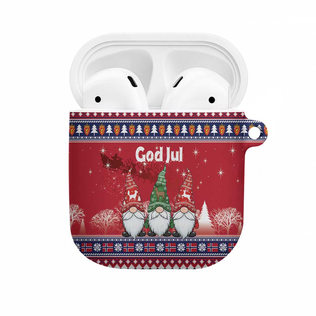 Norway Nisse Christmas AirPods Case God Jul Norwegian Christmas Pattern - Wonder Print Shop