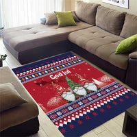 Norway Nisse Christmas Area Rug God Jul Norwegian Christmas Pattern - Wonder Print Shop