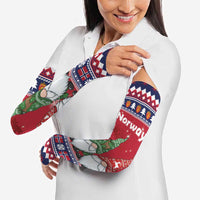 Norway Nisse Christmas Arm Sleeves God Jul Norwegian Christmas Pattern - Wonder Print Shop